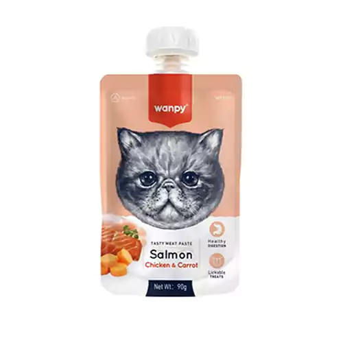 پودینگ گربه ونپی سالمون، مرغ و هویج 90 گرم